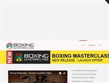 Tablet Screenshot of boxingmasterclass.com